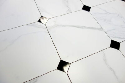 PŁYTKI  SZACHOWNICA 20X20 CALACATTA    BLACK WHITE  MATOWA