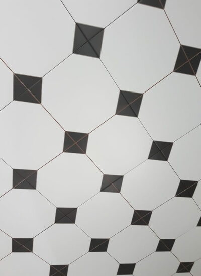 PŁYTKI PODŁOGOWE 45X45 SZACHOWNICA BLACK WHITE MATOWA GRESOWA