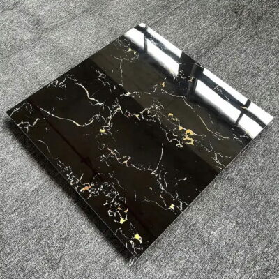 PŁYTKI 60X60 BLACK POLER GOLD ZŁOTA ŻYŁKA