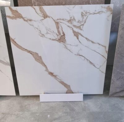 Płytki gresowe połogowe 120x120 Calacatta gold połysk 1 gat