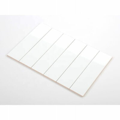 PŁYTKI ŚCIENNE 10X30 CEGIEŁKA BIAŁA POŁYSK CZARNA