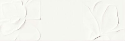 PŁYTKI SCIENNE 25X75 WHITE WAVES BIAŁY KWIAT