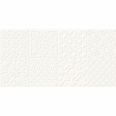 PŁYTKI ŚCIENNE 30X60 dekor PATCHWORK WHITE matowa SATIN