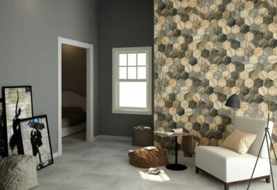 PŁYTKI 45X45 ŚCIENNE HEXAGON PODŁOGOWE GREY BROWN