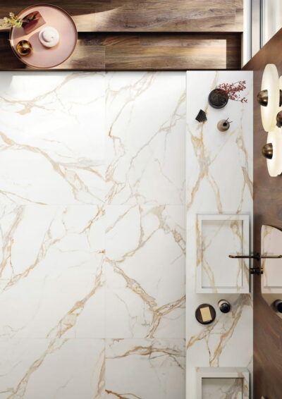 PŁYTKI 60X120 CALACATTA GOLD POŁYSK CARRARA