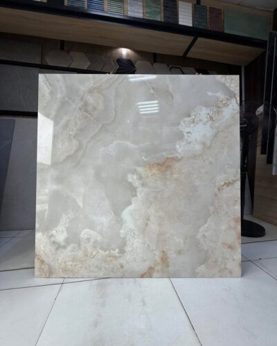 PŁYTKI GRESY SZKLIWIONE ONYX DARK BEIGE 120X120 MASA PERŁOWA POLER POŁYSK