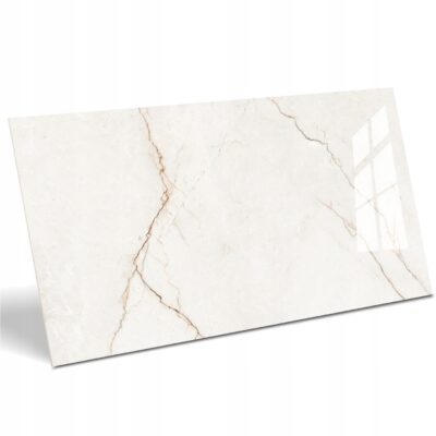 Płytki podłogowe gresowe 60 x120 Bianco Rosalio Połysk kamienne