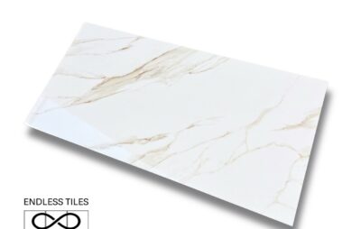 Płytki gresowe 60X120 calacatta gold połysk LOVE złota żyłka biały marmur