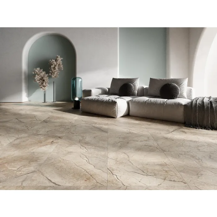Płytka podłogowa 60x120 kamienne Laura beige matowa do salonu - obrazek 3