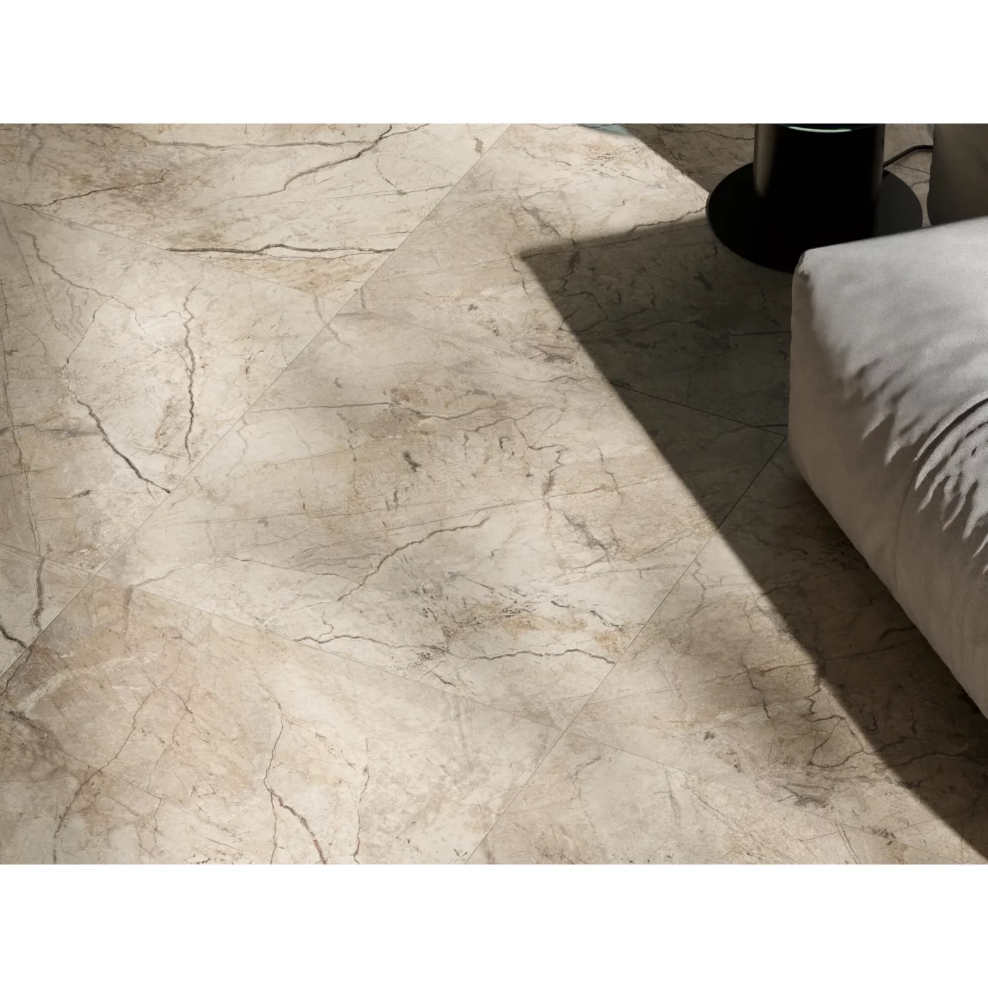 Płytka podłogowa 60x120 kamienne Laura beige matowa do salonu - obrazek 5