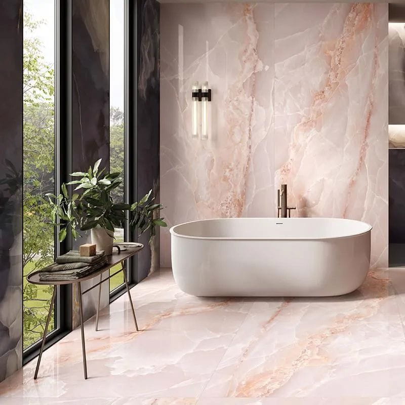 Tele di Marmo Onyx Pink Full Lappato 120x120 płytka imitująca kamień - obrazek 5