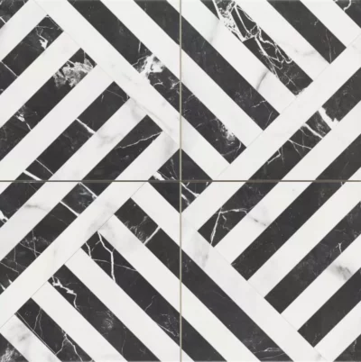 Płytki szachownica gres 45x45 białe czarne patchwork mozaika  matowa  black and white