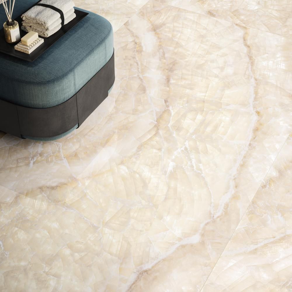 Tele di Marmo Lumia Ivory Gioiello Full Lappato 120x120 płytka imitująca kamień - obrazek 5