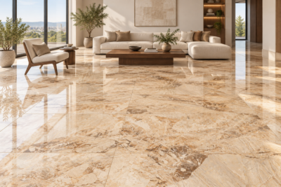 Płytki gresowe 80x160 daino beige kamienne gresy połysk do salonu kuchni łazienki