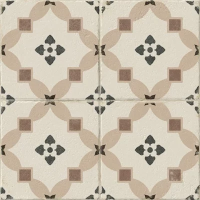 Płytki gresowe bergo patchwork 42x42   gres podłogowe retro matowa mandrum beige